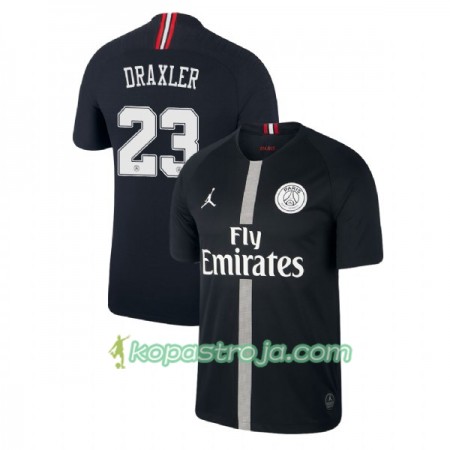 Billiga Fotbollströjor Paris Saint-Germain Draxler 23 Jodan Svart Tredje tröja 2018/19 Kortärmad